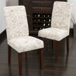 New ❤️ Noble House Parisian Dining Chair In Beige (Set Of 2) 🛒 -Cheap Office Chairs Store 490965 L