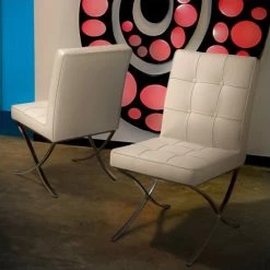 Wholesale ✔️ Noble House Esperanza Dining Chairs In White (Set Of 2) ✔️ -Cheap Office Chairs Store 491028 L