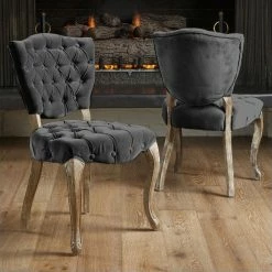 Wholesale 🔔 Noble House Chandler Tufted Fabric Dining Chairs In Grey (Set Of 2) ❤️ 11 Wholesale 🔔 Noble House Chandler Tufted Fabric Dining Chairs In Grey (Set Of 2) ❤️ -Cheap Office Chairs Store 491093 L