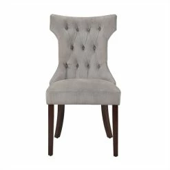 New 🧨 Dorel Asia Dorel Living Clairborne Tufted Dining Chair In Taupe (Set Of 2) 🧨