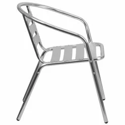 Cheapest ❤️ Flash Furniture Aluminum Slat Back Dining Chair 💯 -Cheap Office Chairs Store 621158 2 L